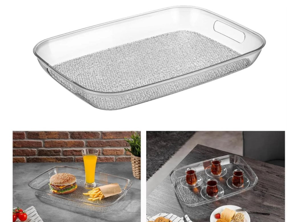 Transparent Large Serving Tray 44 cm