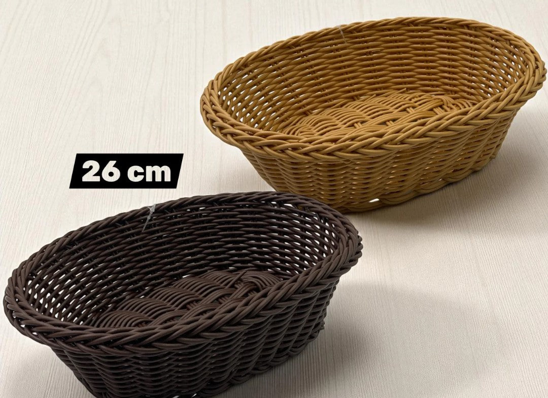 High quality Oval woven bread basket 26 cm