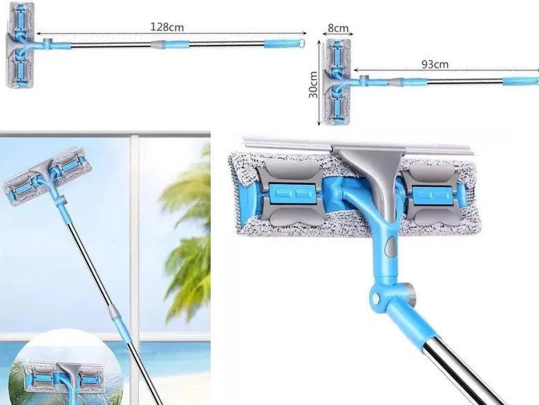 2 in 1 Window cleaner set with extensible handle squeege