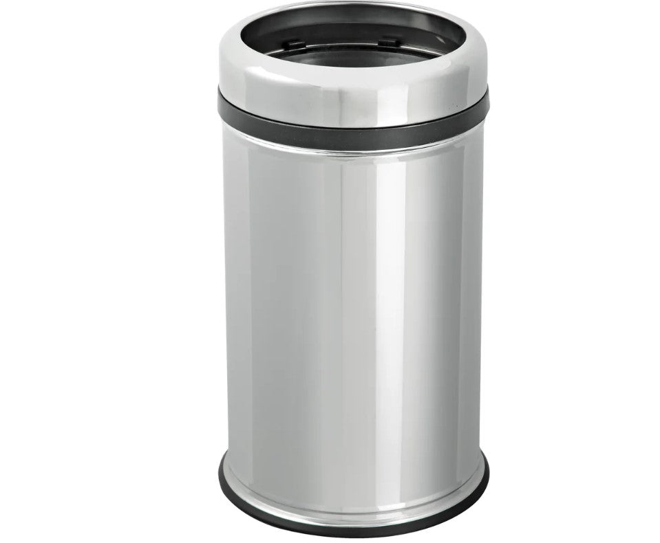 Stainless steel dustbin with open top 45 L