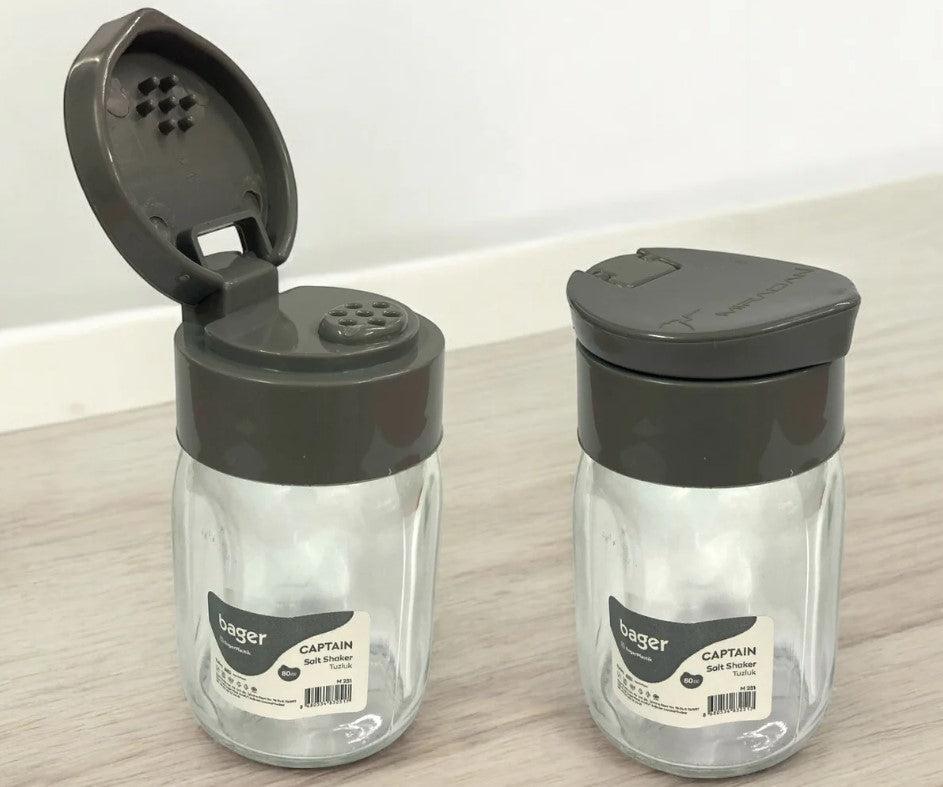 Glass Salt Shaher 80cc with flip cover