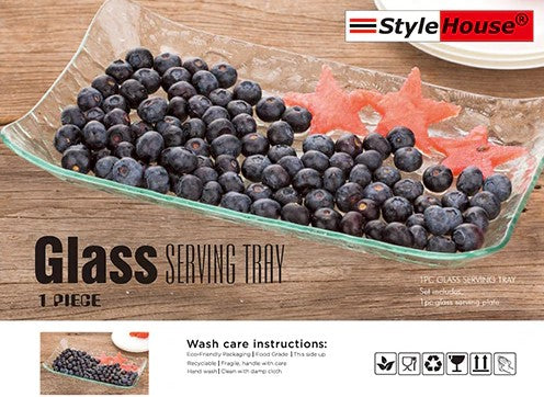 Rectangular Glass Serving Plate