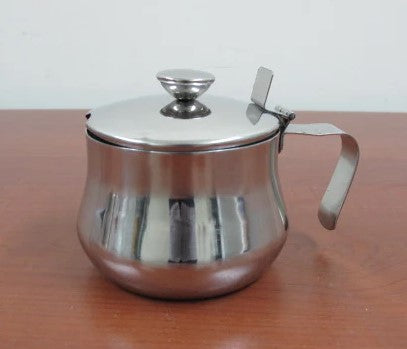 Stainless Steel Sugar pot with connected cover