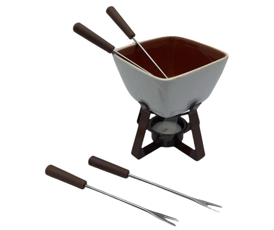 Stone Ware Chocolate Fondue Set