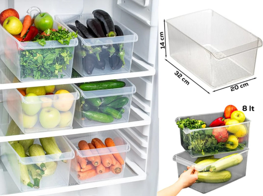 8 L Plastic Refrigirator Organizer Without Lid