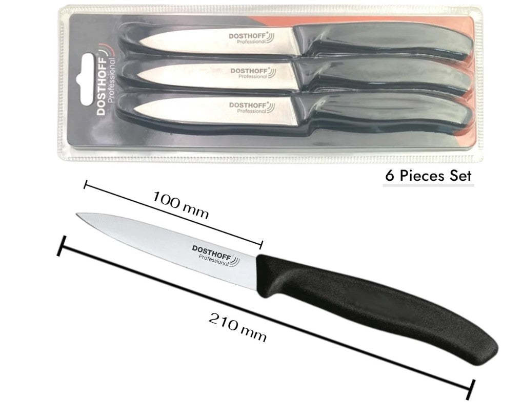 Dosthoff Paring Knife with Black Plastic Handle X6