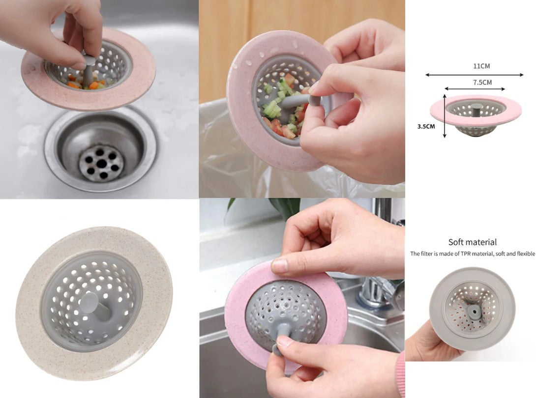 Drain Strainer Silicon with Clever Pull Design
