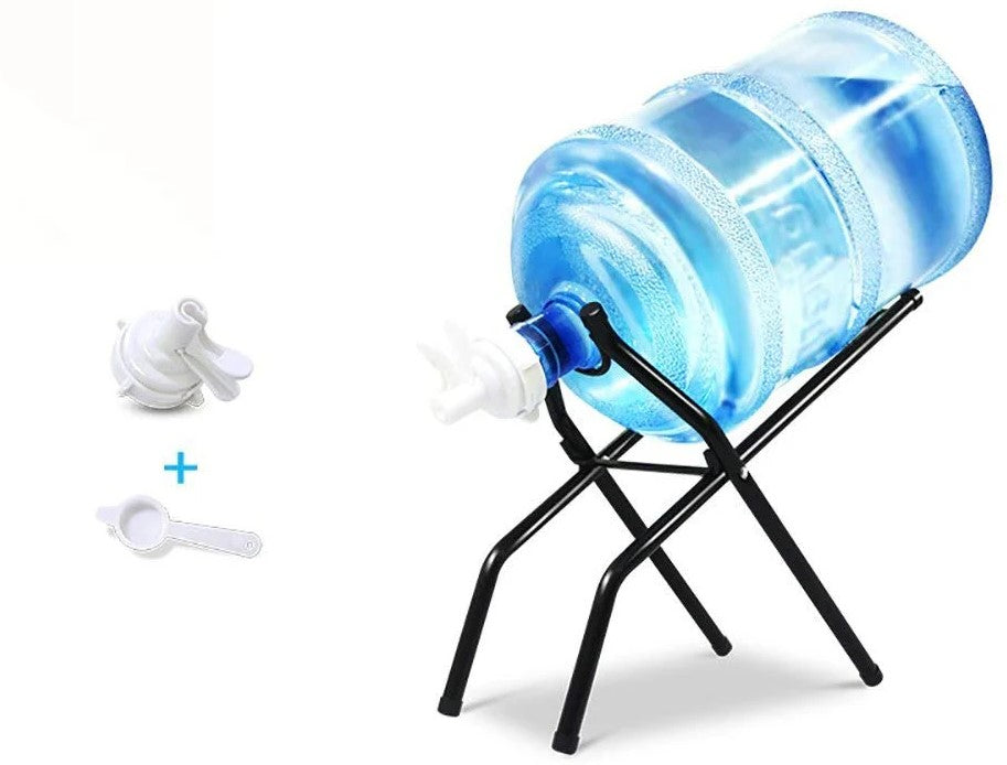 Metallic Water Bottle Stand With Tap 57cm