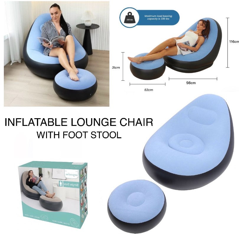 Inflatable Chair W/Stool