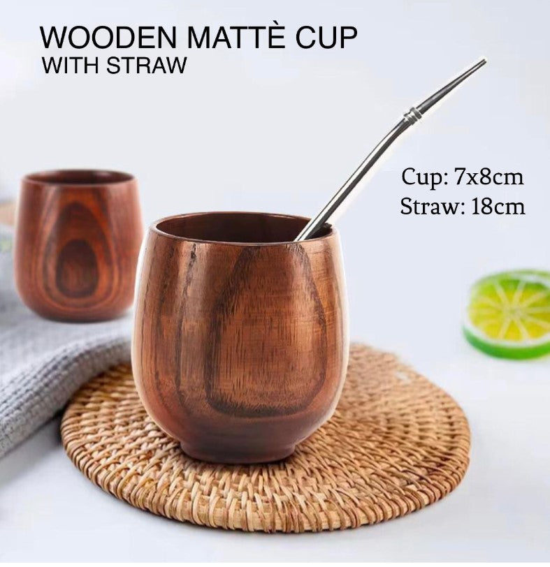 Mattè Cup With Straw