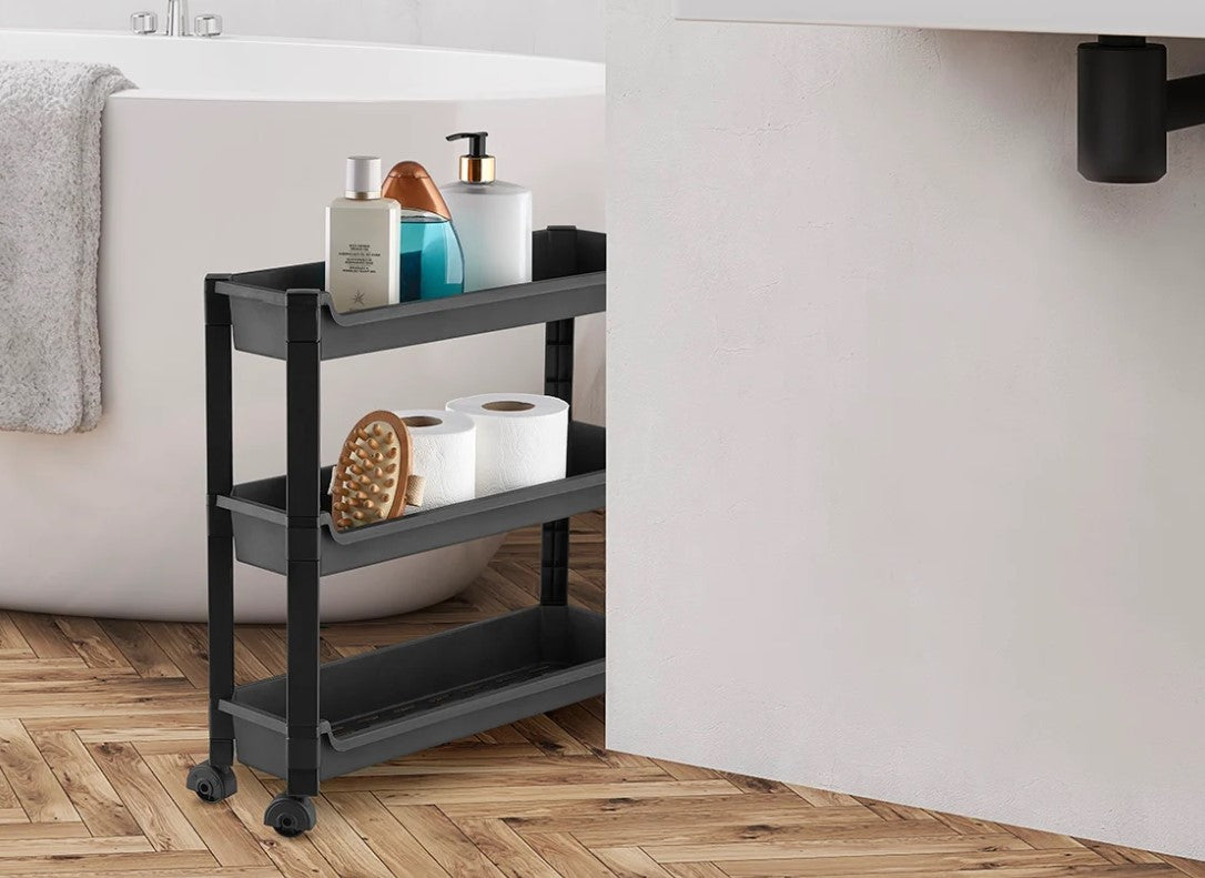 3 Tiers Narrow Shelf Unit with Wheels ORG-65