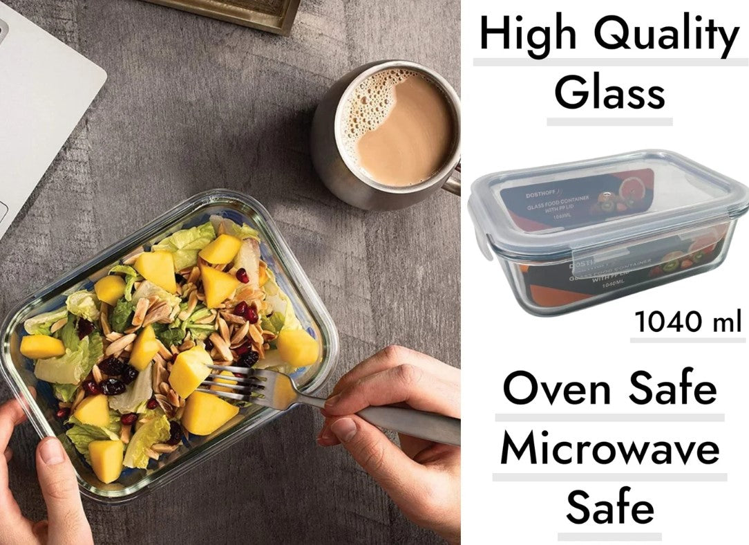 Dosthoff Leak Proof Glass Food Container 1040 ml