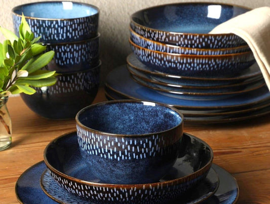 Dosthoff "Starry" Blue Glazed Soup Bowl 13 cm