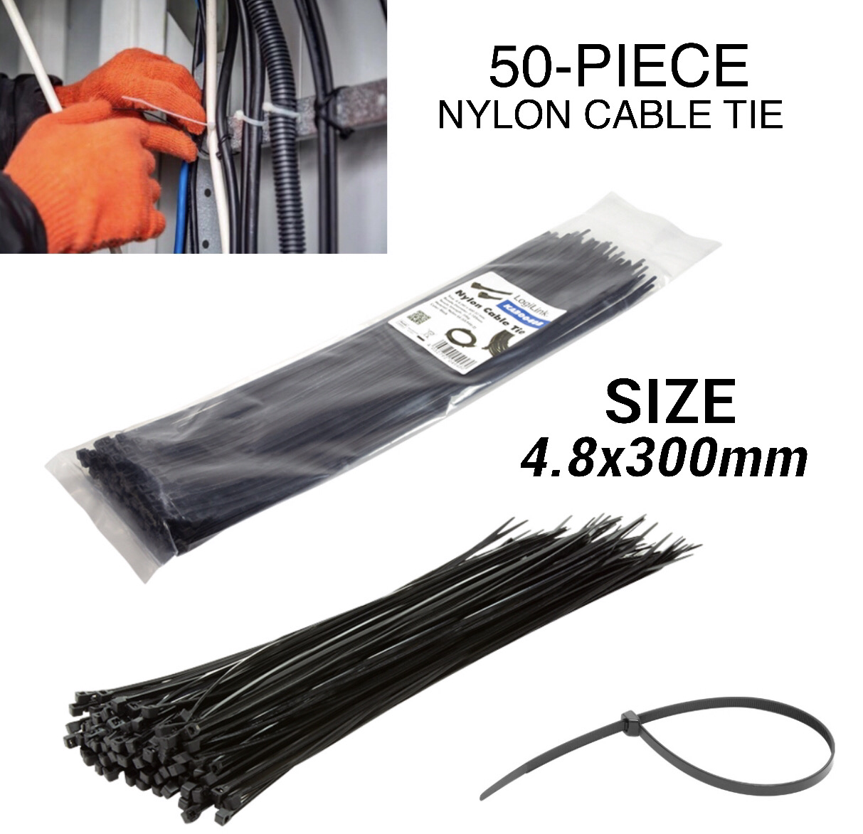 Nylon Cable Tie (Black)