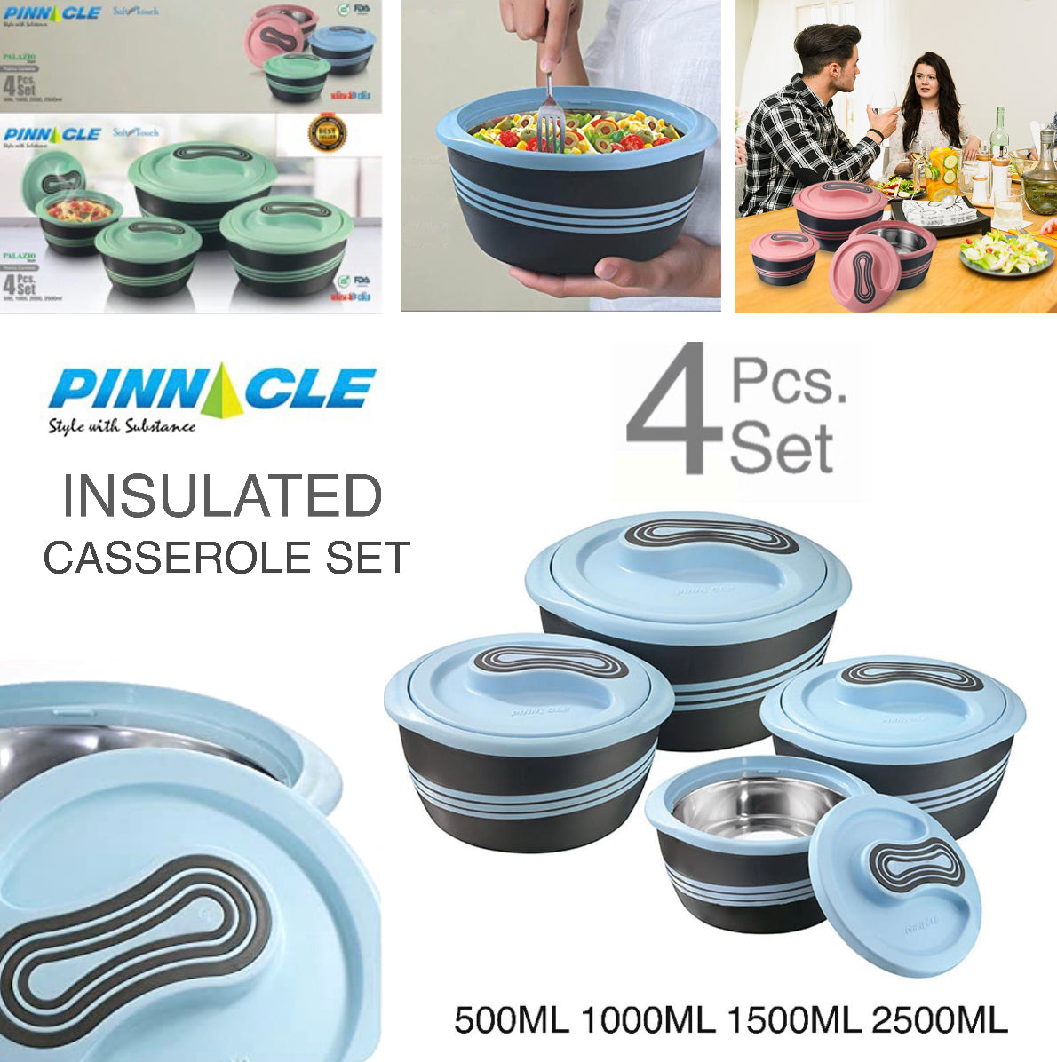 Palazio Insulated Casseroles (with Gifts)