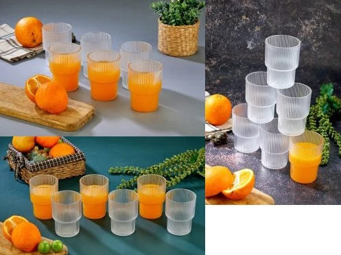 Set of 6 Plastic Cups "Origami"
