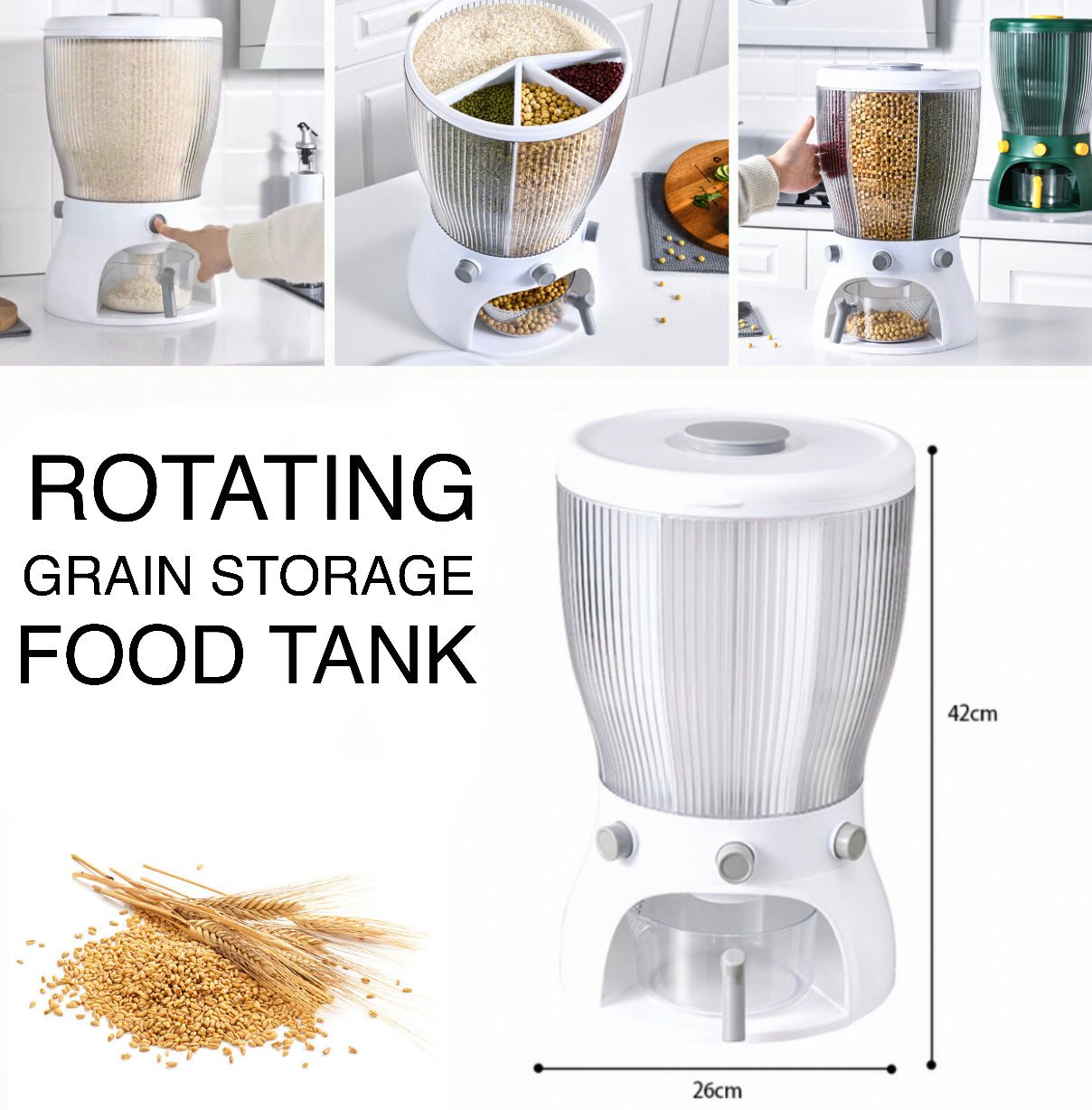 Grain Storage Tank (Dark Green)