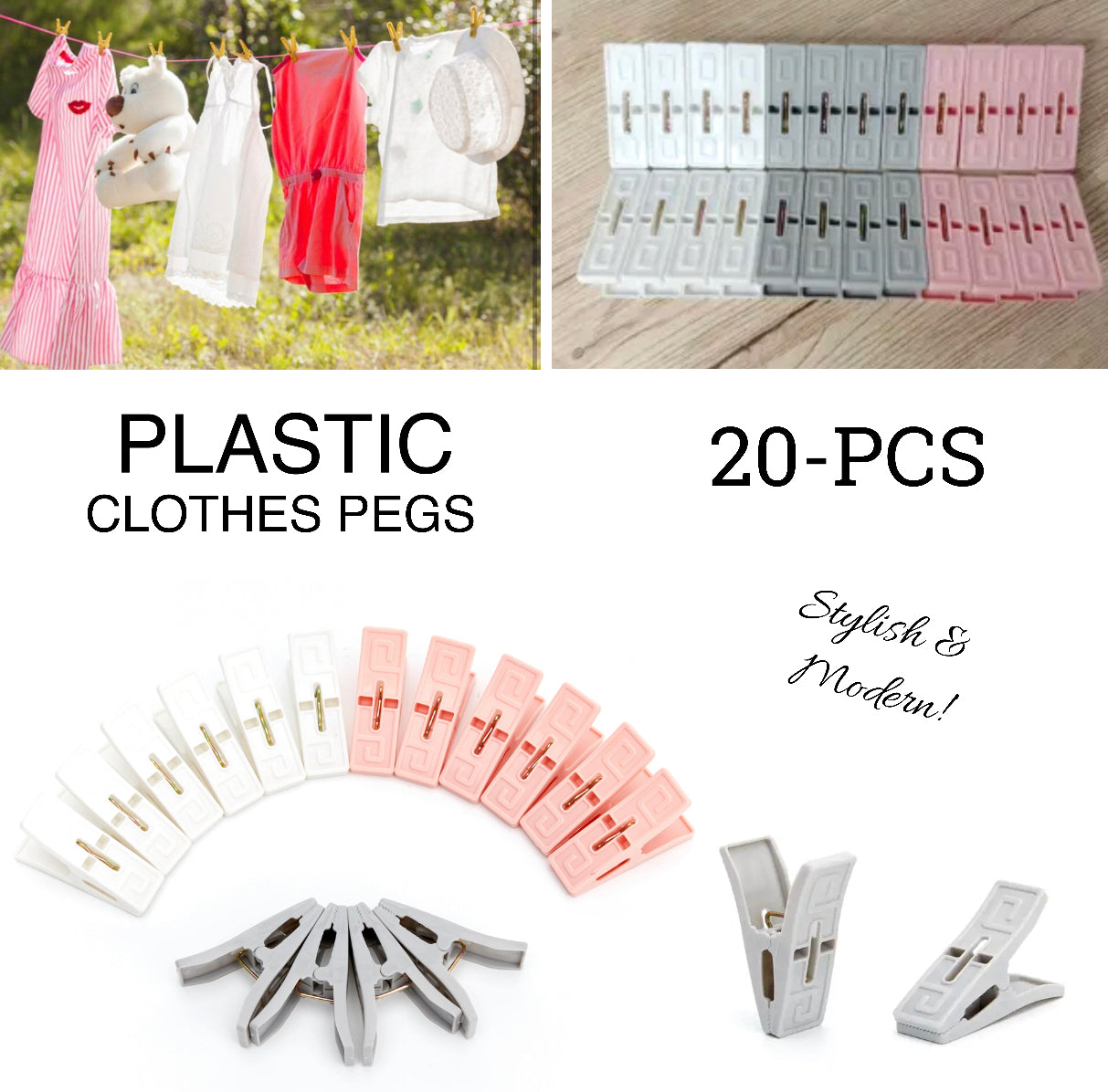 20-Pc Clothes Pegs (Buy1 Get 1 Free)