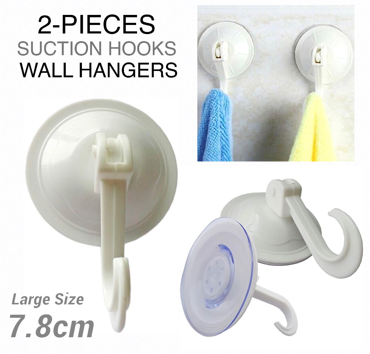 2-Pcs Suction Hooks