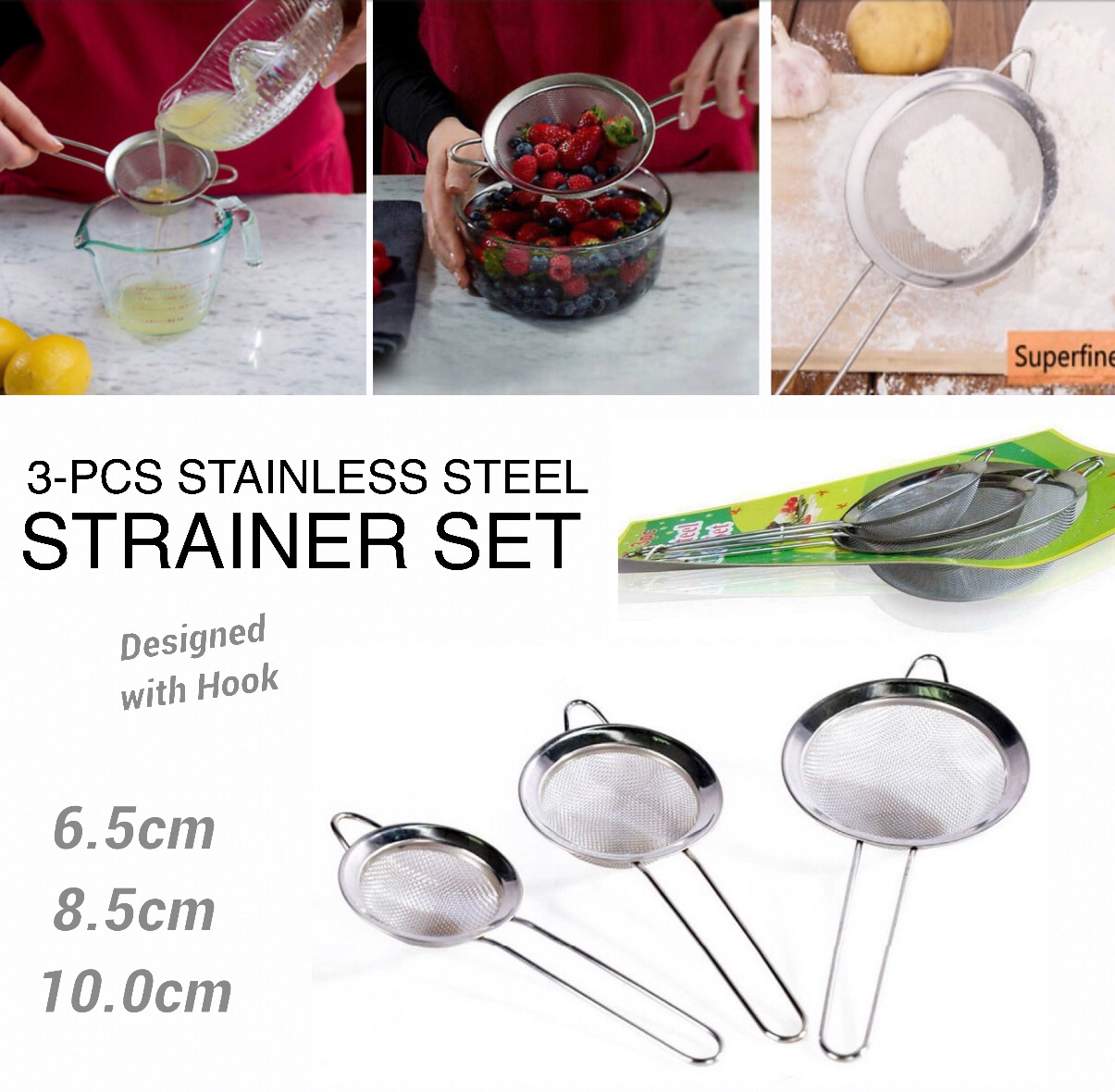 3-Pcs Strainer Set (Small)