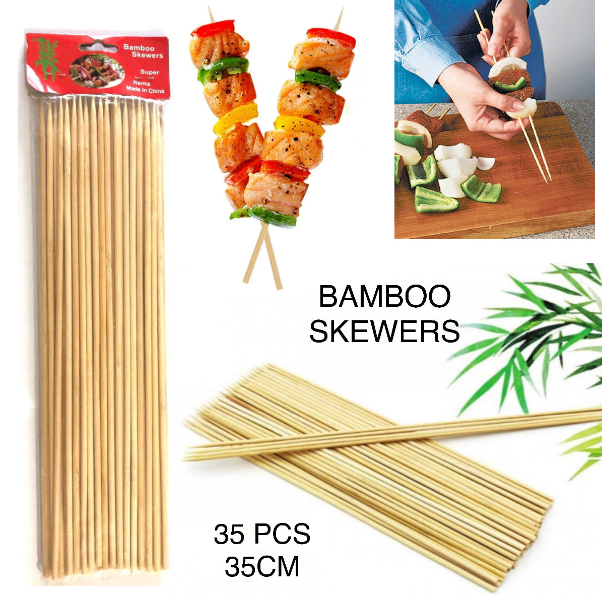 35-Pcs Bamboo Skewers
