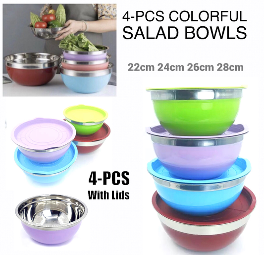 4-Pcs Colorful Bowls