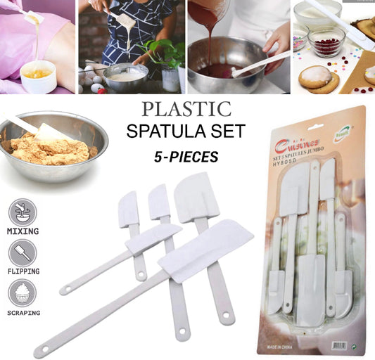 5-Pcs Plastic Spatula (Buy1 Get 1 Free)