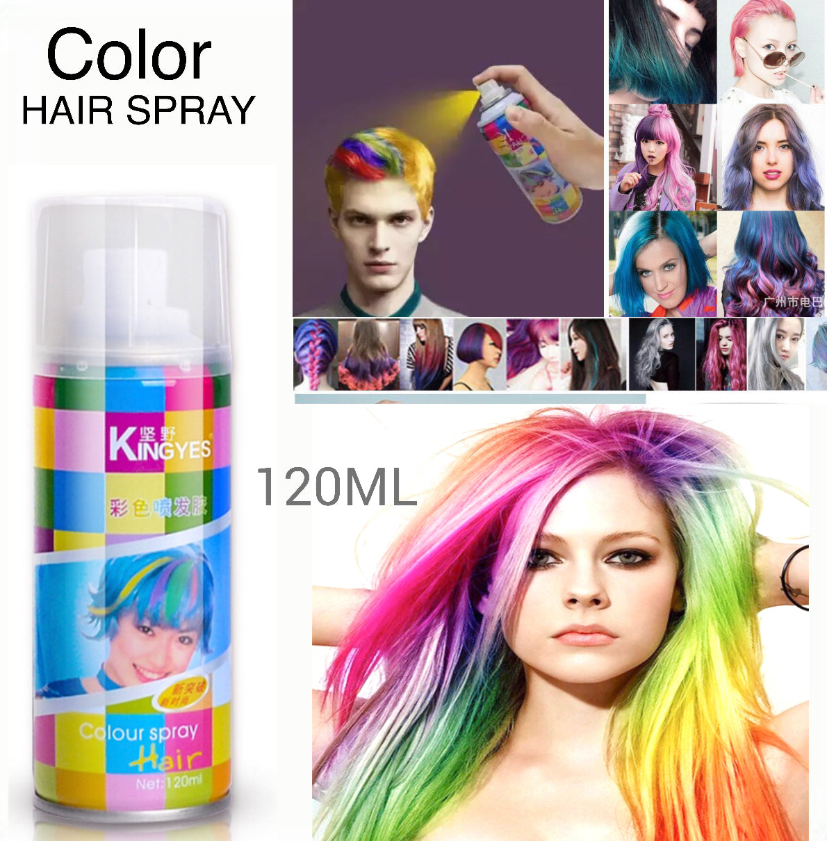 Color Hair Spray (Buy 1 Get 1 Free)