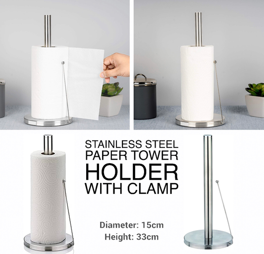 Paper Roll Holder W/Clamp