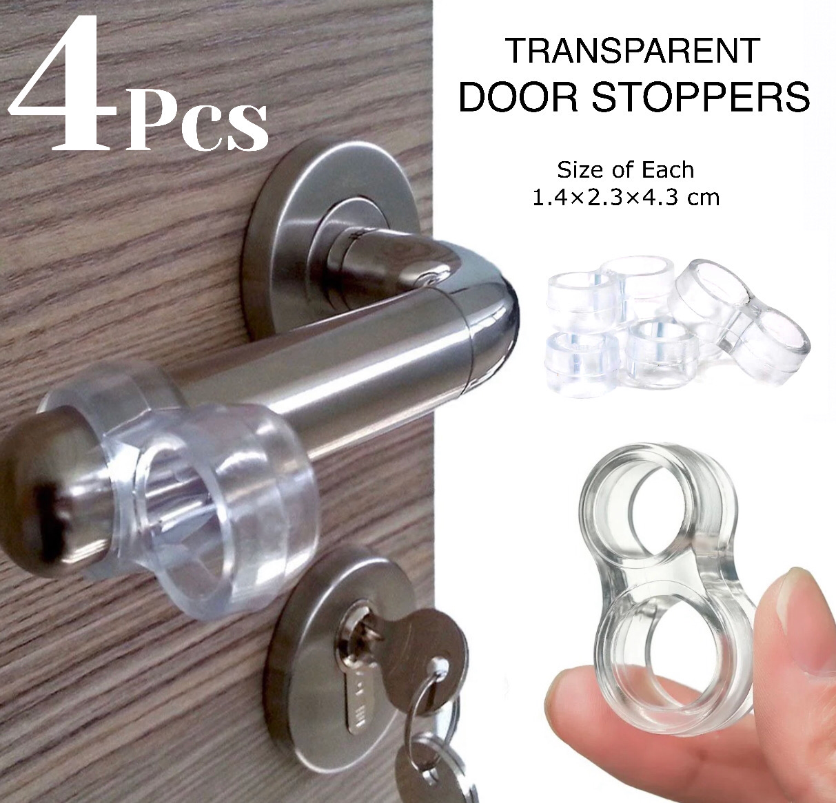 4-Pcs Door Stoppers