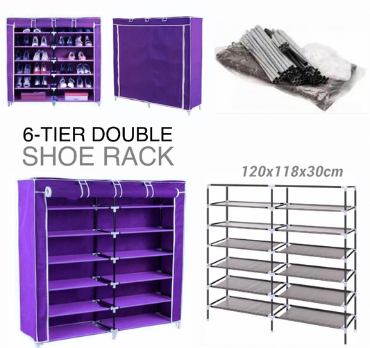 6-Tier Double Shoe Rack