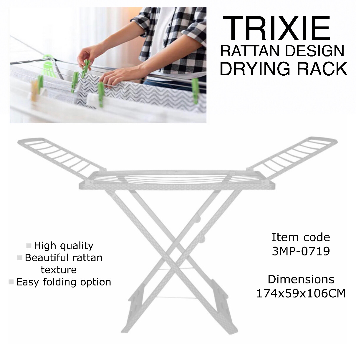 Trixie Laundry Rack (White)