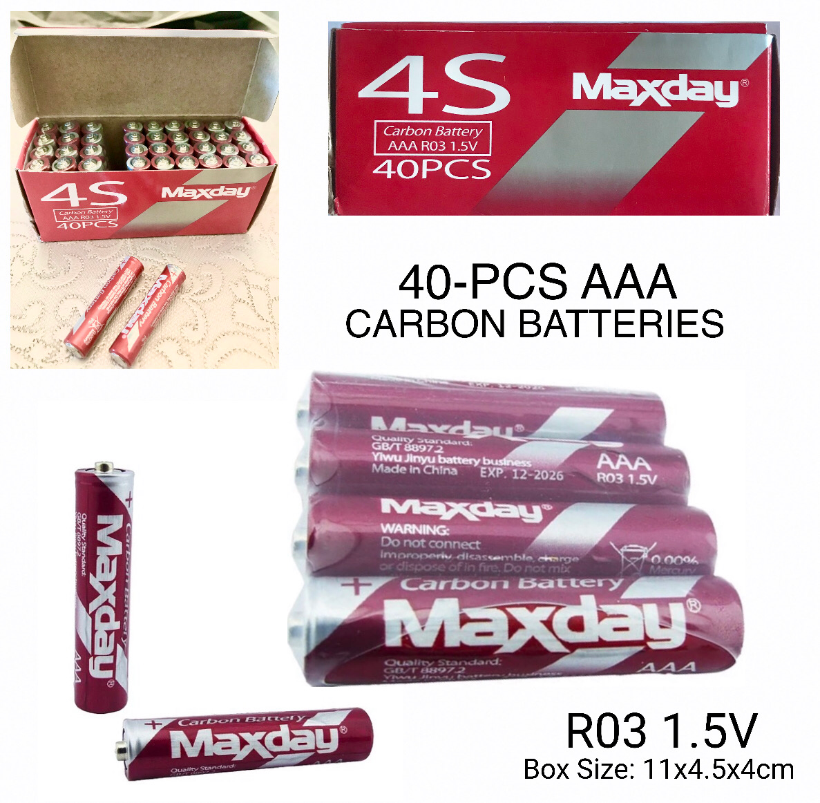 40-Pc AAA Batteries