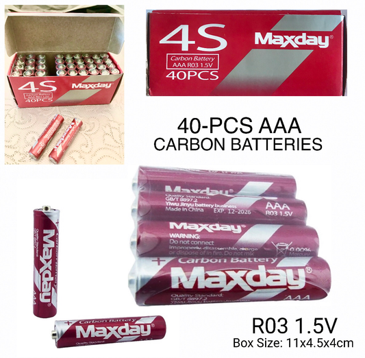 40-Pc AAA Batteries