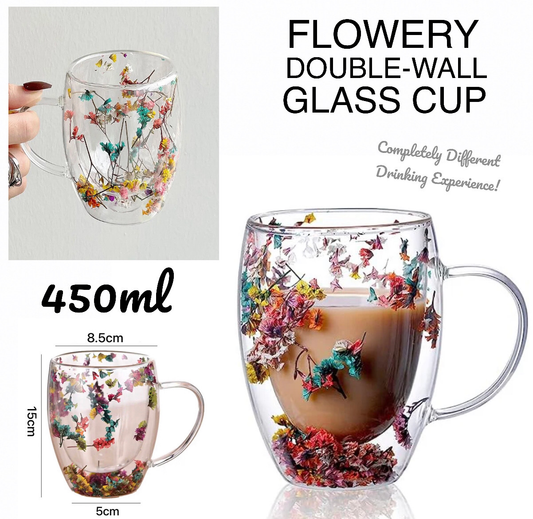 Flowery Cup (450ml) (Buy 1 Get 1 Free)