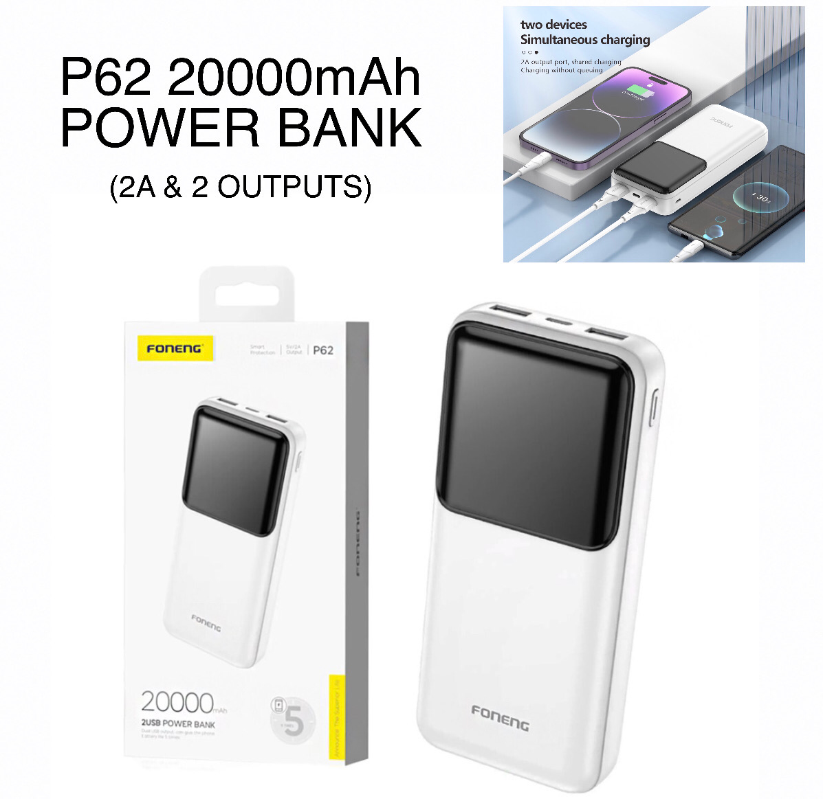 Powerbank 20000mAh (P62)