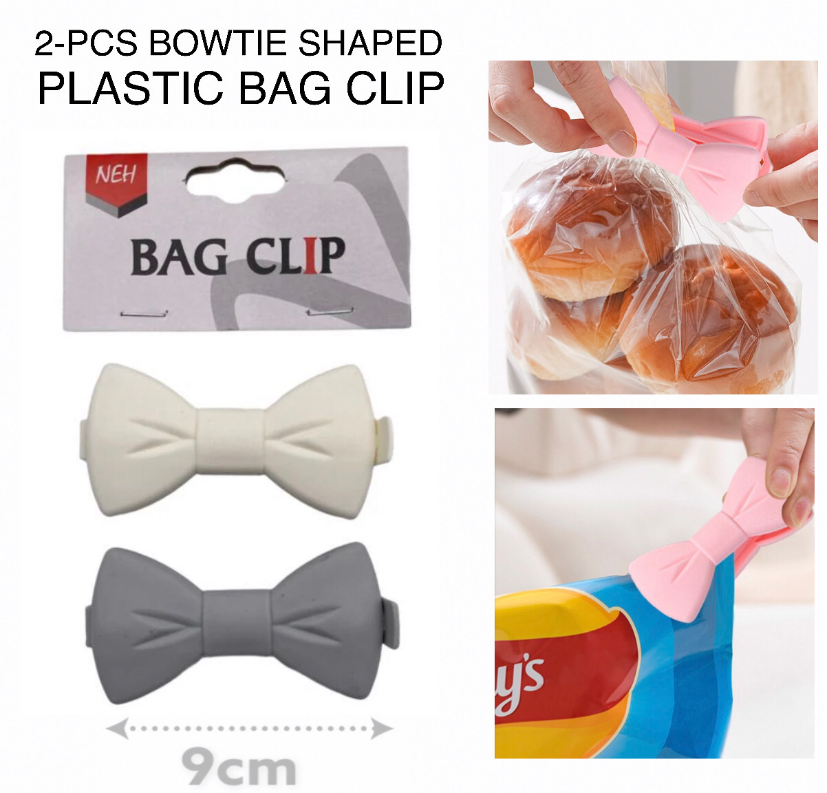 2-Pcs Bowtie Clips