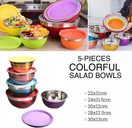 5-Pcs Colorful Bowls (Buy1 Get 1 Free)