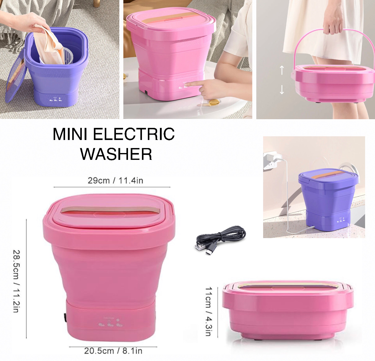 Mini Washer (Pink)