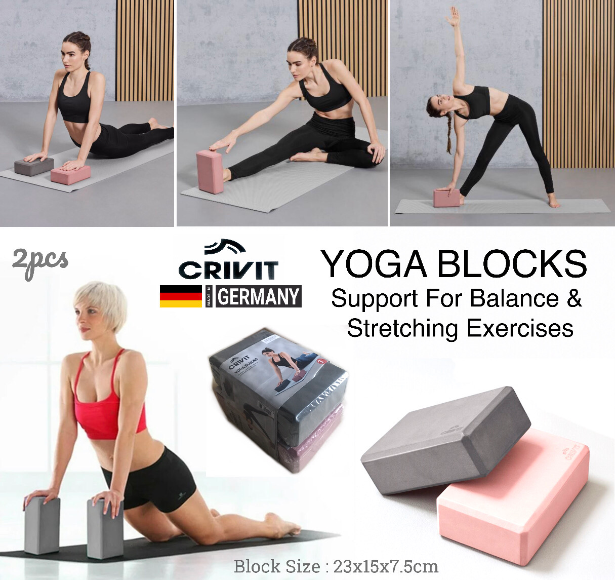 2-Pcs Yoga Blocks