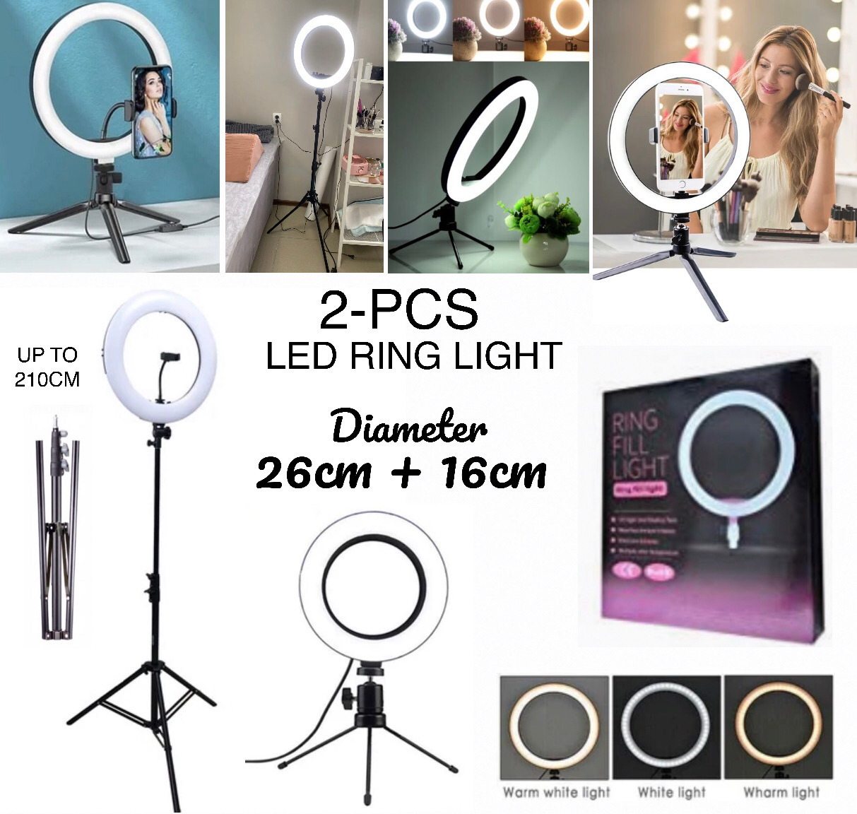 2-Pcs Ring Lights