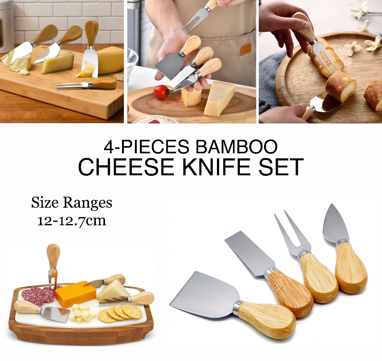 4-Pc Cheese Knives