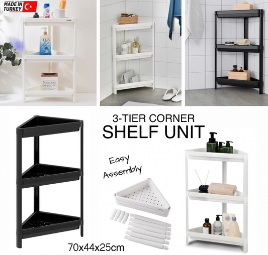 3-Tier Corner Shelf (Gray)