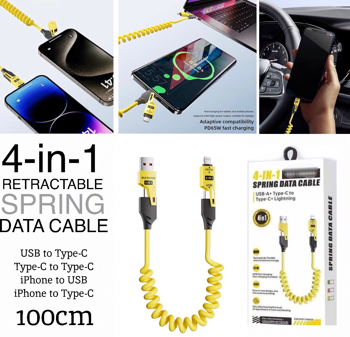 4-in-1 Data Cable (pink)