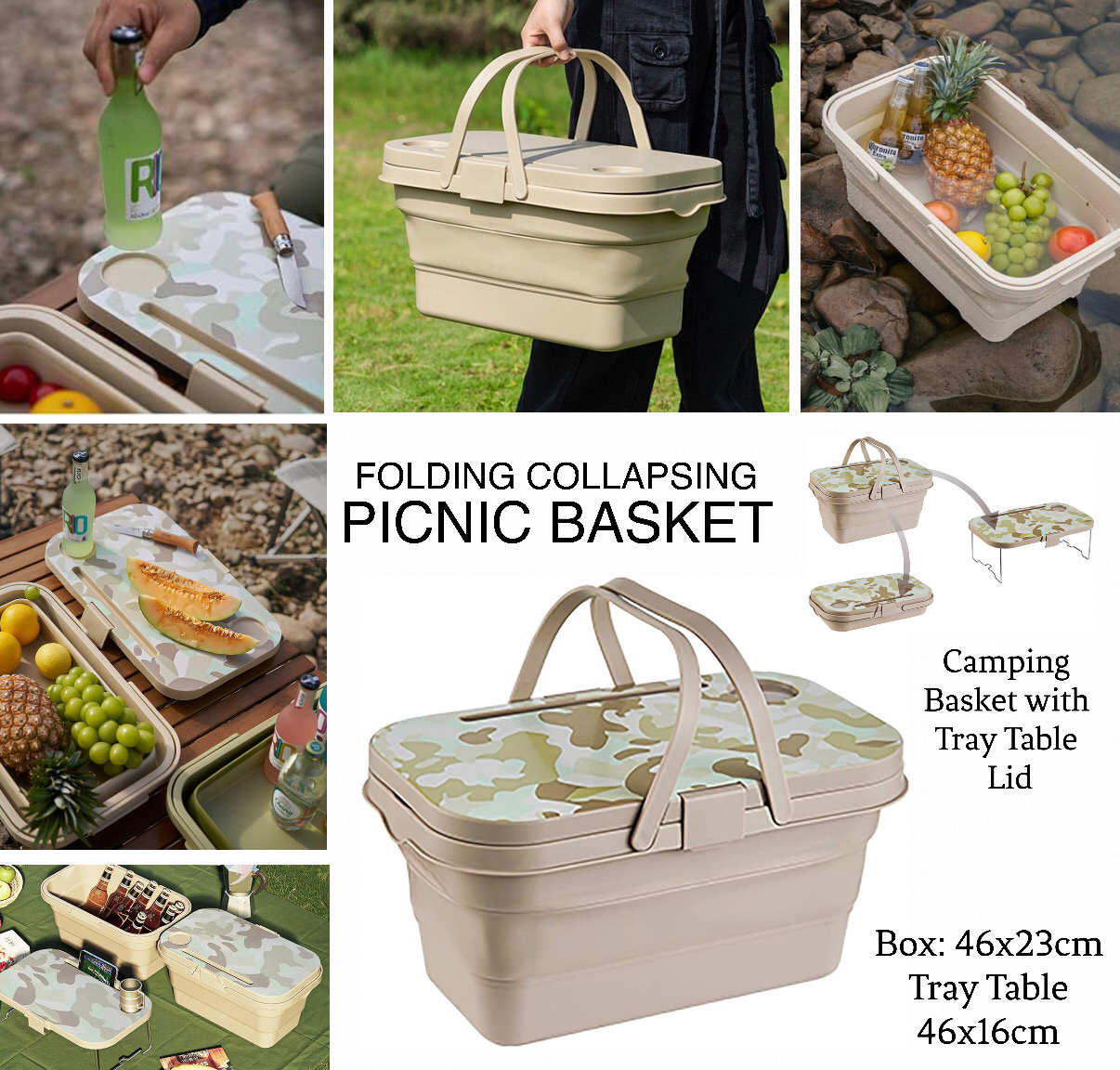 Folding Picnic Basket