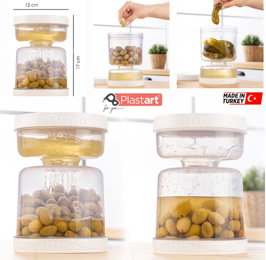 Olive Flip Jar (Plastic)