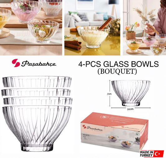 4-Pcs Glass Bowls