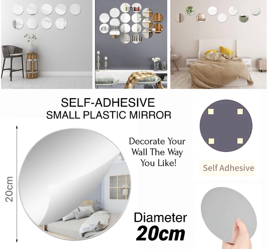 Round Mirror Sticker 20cm (860-16)