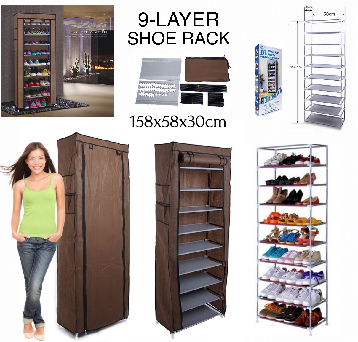 9-Layer Shoe Rack
