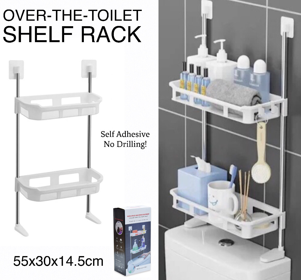 Over-The-Toilet Rack (2-Tier)